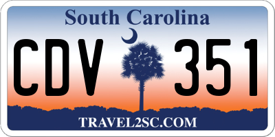 SC license plate CDV351