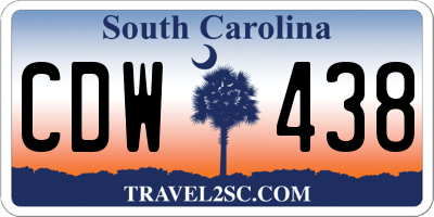 SC license plate CDW438