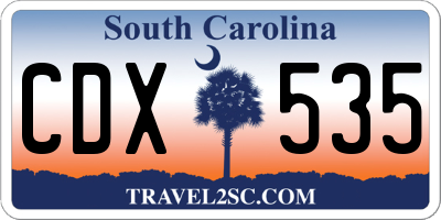 SC license plate CDX535