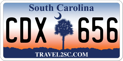 SC license plate CDX656