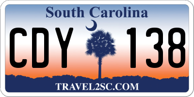 SC license plate CDY138