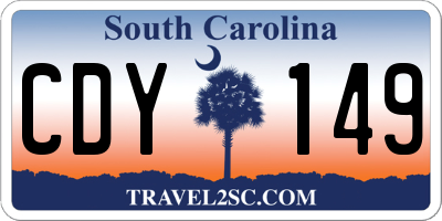SC license plate CDY149