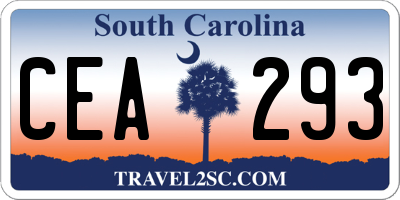 SC license plate CEA293