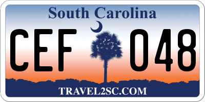 SC license plate CEF048
