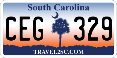 SC license plate CEG329