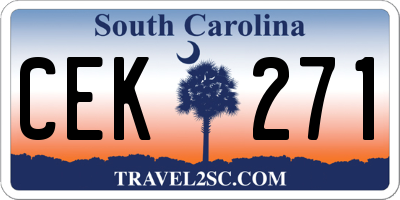 SC license plate CEK271