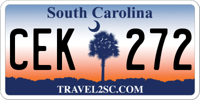 SC license plate CEK272