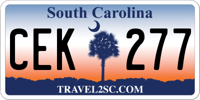 SC license plate CEK277