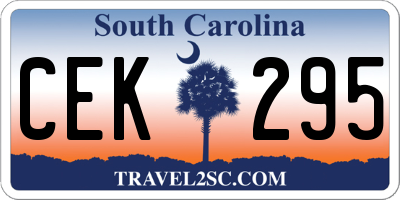 SC license plate CEK295
