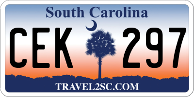 SC license plate CEK297