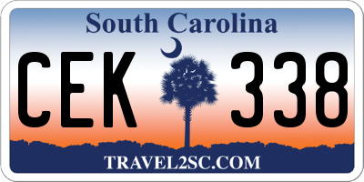 SC license plate CEK338