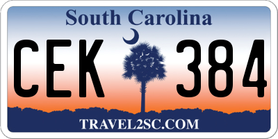 SC license plate CEK384