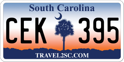SC license plate CEK395