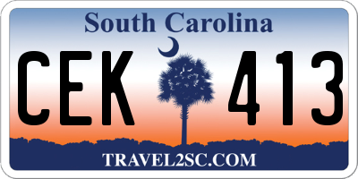 SC license plate CEK413