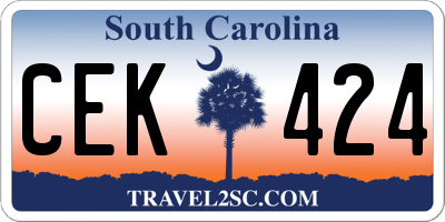 SC license plate CEK424