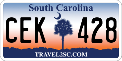 SC license plate CEK428