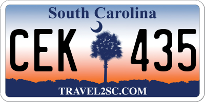 SC license plate CEK435