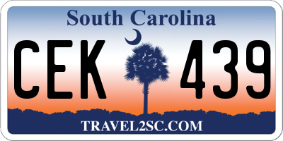 SC license plate CEK439