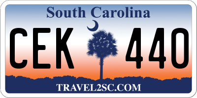 SC license plate CEK440