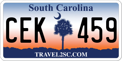 SC license plate CEK459