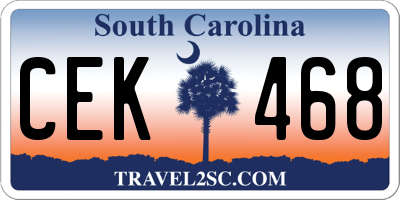 SC license plate CEK468
