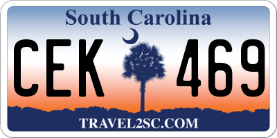 SC license plate CEK469