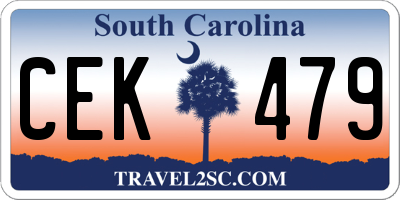 SC license plate CEK479