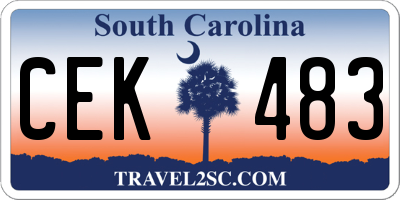 SC license plate CEK483