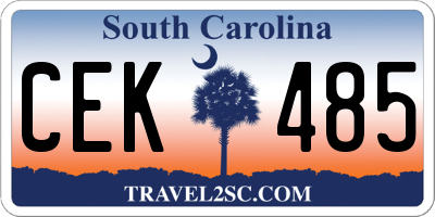 SC license plate CEK485