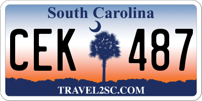 SC license plate CEK487