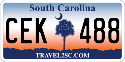 SC license plate CEK488