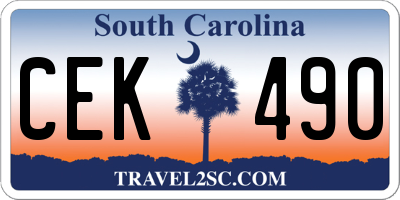 SC license plate CEK490