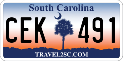 SC license plate CEK491