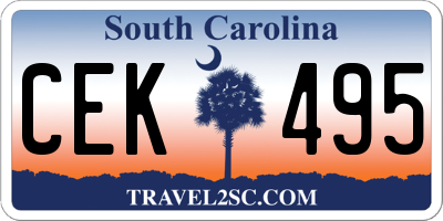 SC license plate CEK495