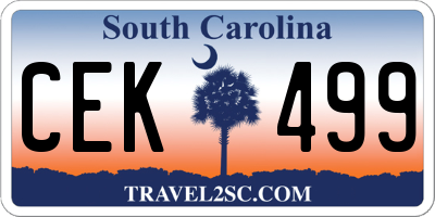 SC license plate CEK499