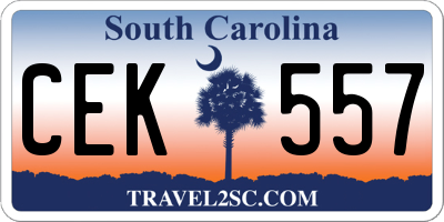 SC license plate CEK557