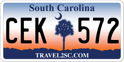 SC license plate CEK572