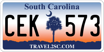 SC license plate CEK573