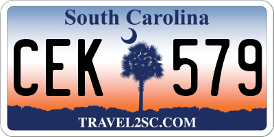 SC license plate CEK579
