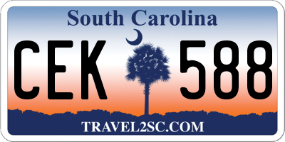SC license plate CEK588