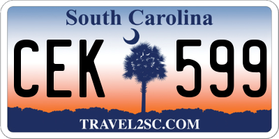 SC license plate CEK599