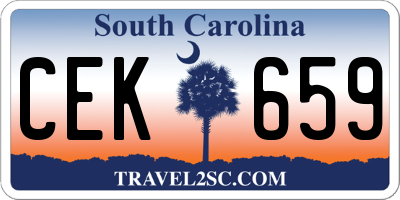 SC license plate CEK659