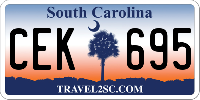 SC license plate CEK695