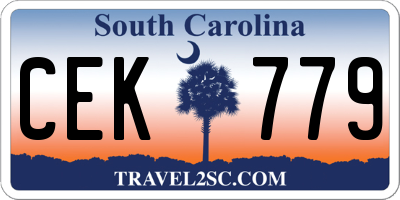 SC license plate CEK779