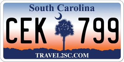 SC license plate CEK799
