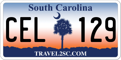 SC license plate CEL129