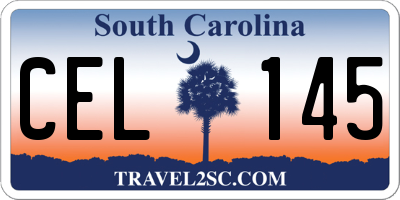 SC license plate CEL145