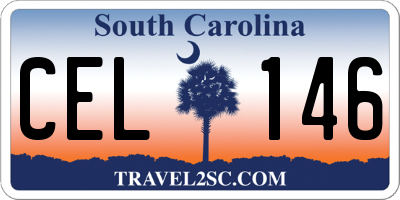 SC license plate CEL146