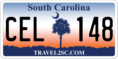 SC license plate CEL148
