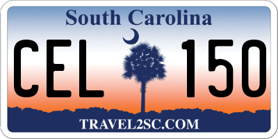 SC license plate CEL150